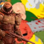 Crossover de DOOM y Chainsaw Man con increíble fan art del Doom Slayer con Pochita