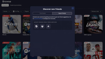 Nueva lista de amigos de Ea App Steam Playstation Xbox