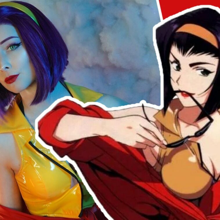 Eryn en un asombroso cosplay de Faye Valentine de Cowboy Bebop