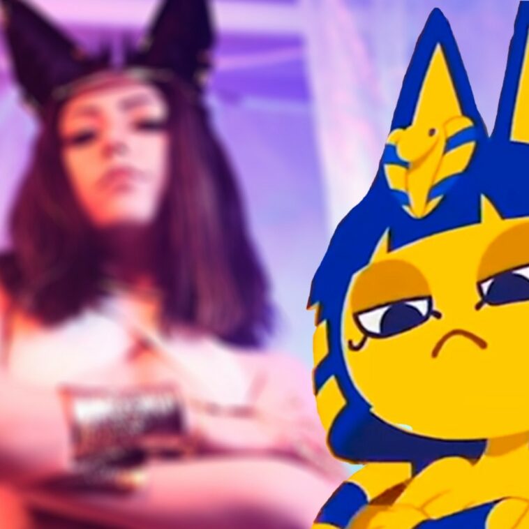 Modelo alemana en cosplay de Ankha inspirada en Animal Crossing: New Horizons