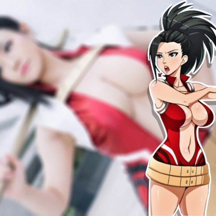 Modelo china hace cosplay de Momo Yaoyorozu de My Hero Academia