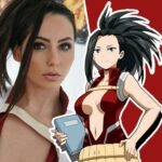 PAM en un cosplay dedicado a Momo Yaoyorozu de My Hero Academia