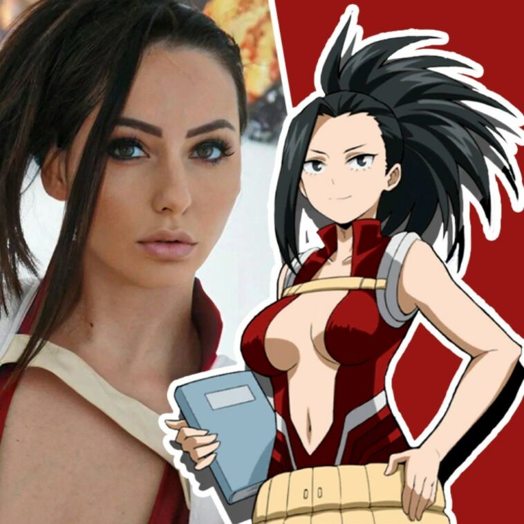 PAM en un cosplay dedicado a Momo Yaoyorozu de My Hero Academia