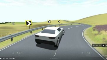 Slow Roads juego coche giro a la derecha