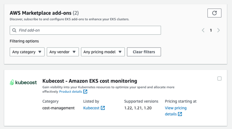 Nuevo: AWS Marketplace para contenedores ahora admite la implementación directa en clústeres de Amazon EKS | Servicios web de Amazon