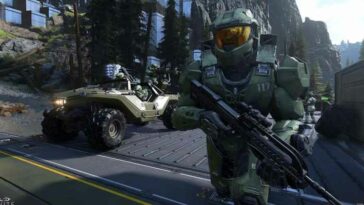 Master Chief Spartan en pantalla dividida de Halo Infinite