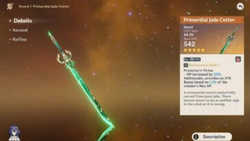 Genshin Impact Layla Mejores armas Guía de mejores artefactos Harbinger Of Dawn Tenacity Of Millelith Emblem Of Severed Fate Noblesse Oblige 1a