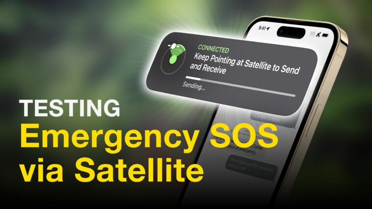 Probando el nuevo SOS de emergencia de Apple a través de la función satelital