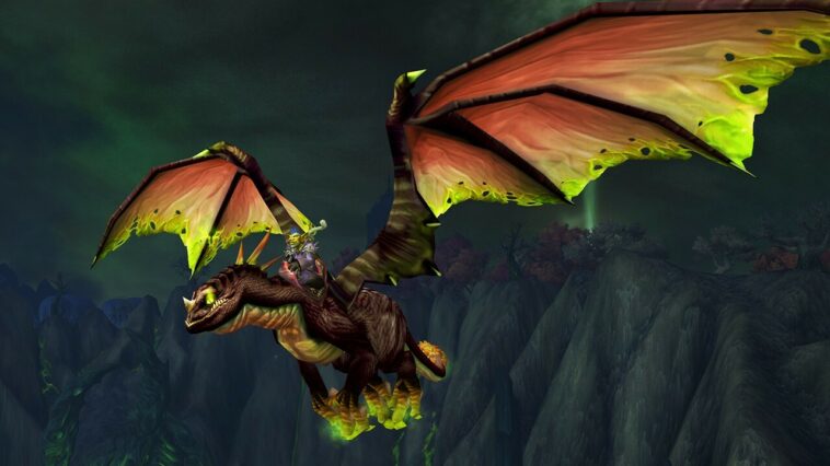 Esta montura Feldrake se puede obtener viendo cuatro horas de contenido de WoW: Dragonflight en Twitch del 28 al 30 de noviembre.