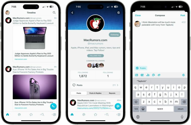 El desarrollador de Tweetbot Tapbots lanza la aplicación 'Ivory' para Mastodon