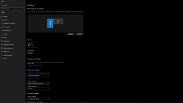 configurar los ajustes de monitores duales