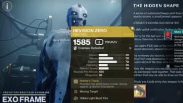 Rifle de pulso exótico revisión cero en Destiny 2