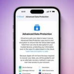 Pantalla de protección avanzada de datos de seguridad avanzada de Apple Característica Púrpura