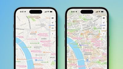 Actualización de Apple Maps 2022 Suiza Basilea antes y después de lo grande