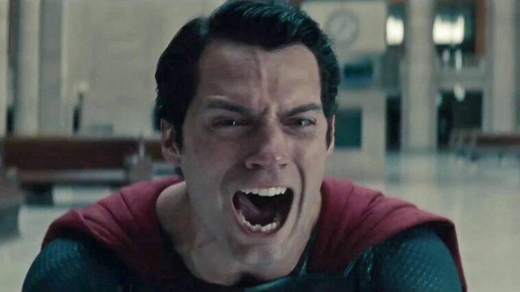 Superman screams out as he kills General Zod in Man of Steel