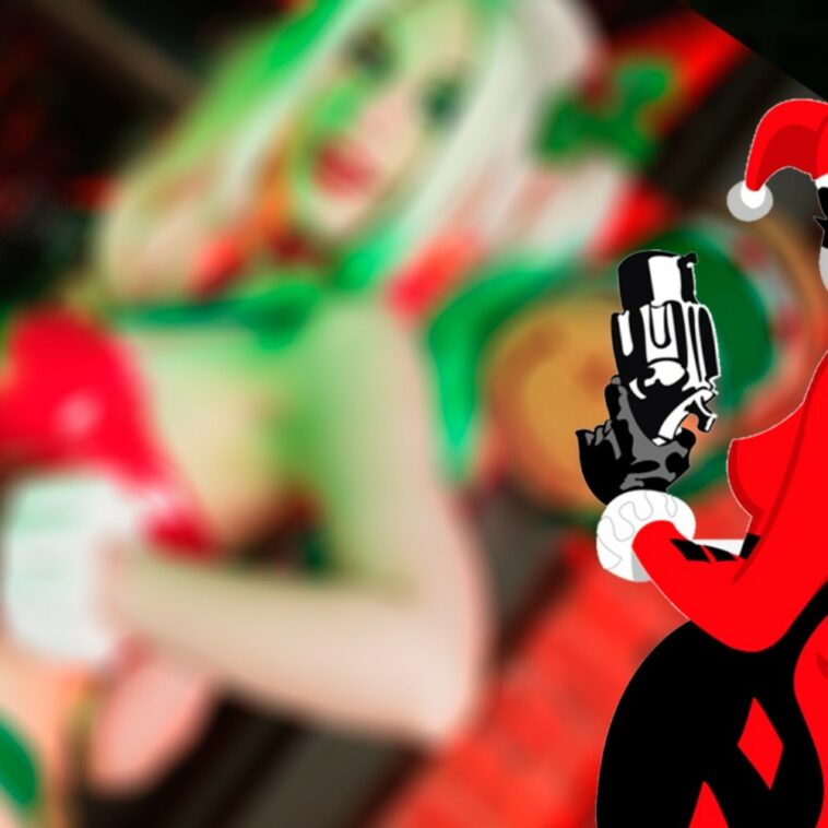 Kirsty celebra la navidad en un cosplay de Harley Quinn inspirado en DC Comics