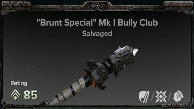 Brunt Special Bully Club Las mejores armas de Warhammer 40k Darktide