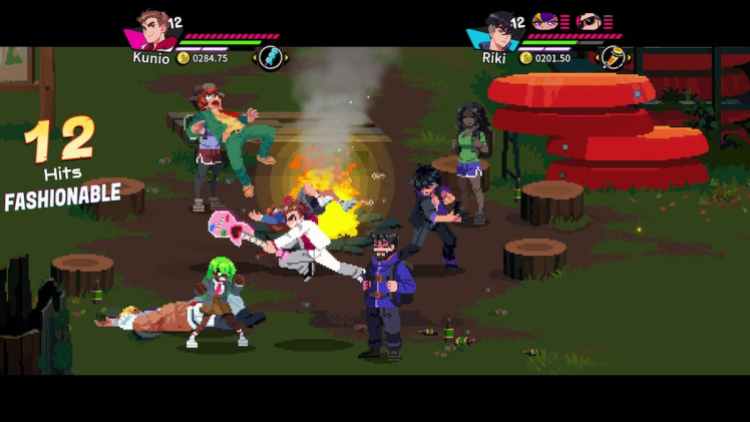 River City Girls 2 lanza Campfire Brawl