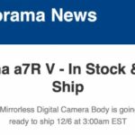 Para lectores de EE. UU.: Sony A7RV estará disponible y listo para enviarse el 6 de diciembre a las 3:00 a. m. EST