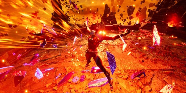 Suns de medianoche de Marvel Capitán Marvel Desafío legendario Corazón del héroe Supernova Carta legendaria
