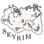 Un fan talló de forma genial el mapa de Skyrim en una pieza de madera