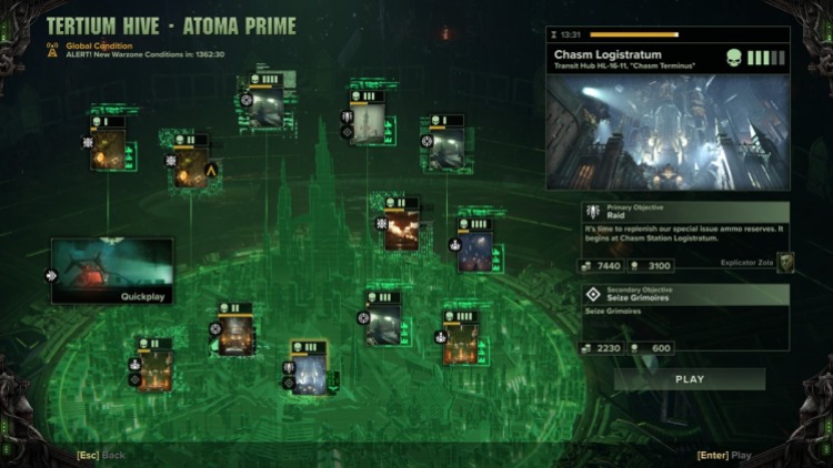 Warhammer 40k Darktide Todos los tipos de misión Guía Investigación Espionaje 1