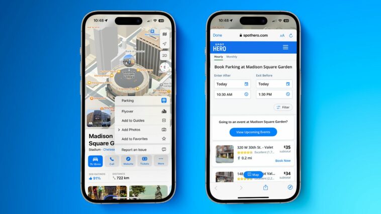 Apple Maps lanza una nueva función de estacionamiento en EE. UU. y Canadá