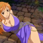 Hermosa cosplayer italiana le da vida a Nami de One Piece en su vestido morado