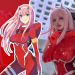 Senyamiku nos enamora con su cosplay de Zero Two de Darling in the Franxx