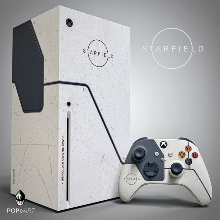 Xbox Series X|S y un concepto de consola edición especial de Starfield