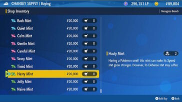 Pokémon Change Nature Mint Violeta Escarlata