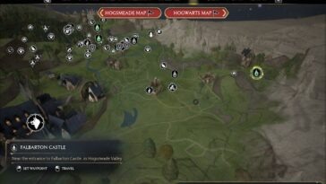 Cómo abrir la puerta principal del castillo de Falbarton en el mapa de Hogwarts Legacy
