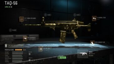 Armamento de Modern Warfare 2 TAQ-56 para juego clasificado