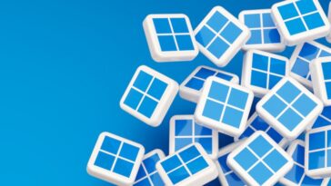 Cubos con el logo de Microsoft Windows 11.