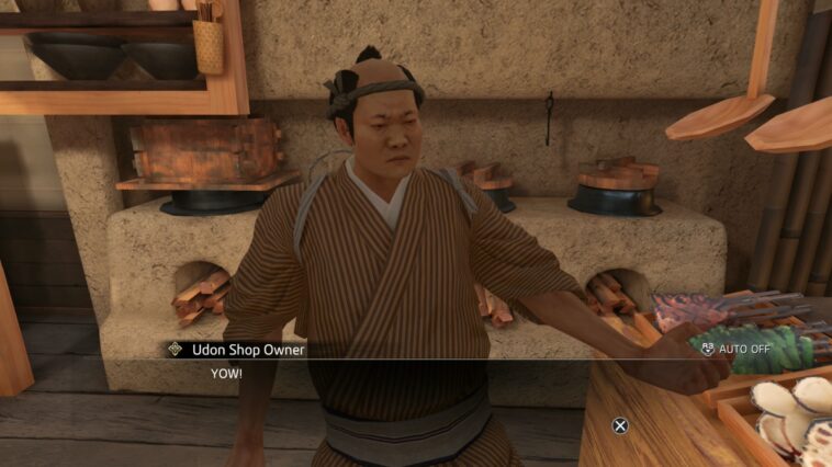 Cómo desbloquear el minijuego Udon Shop en Like a Dragon: Ishin Injured Owner