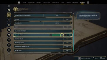 Hogwarts Legacy Cómo cambiar la configuración del ángulo de la cámara