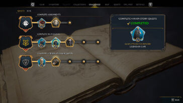 Hogwarts Legacy Cómo usar el equipo de los desafíos, captura de pantalla de los desafíos