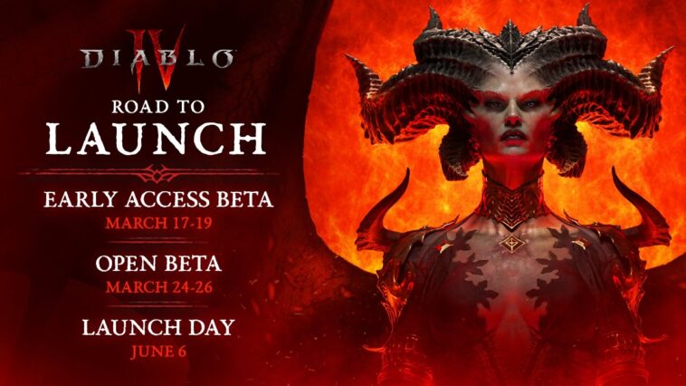 Las betas abiertas de Diablo 4 comienzan en las fechas de marzo