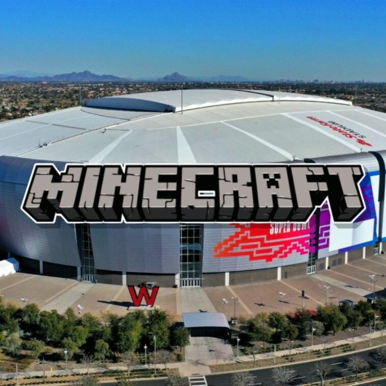 Recrean el estadio State Farm del Super Bowl en Minecraft y el resultado es genial