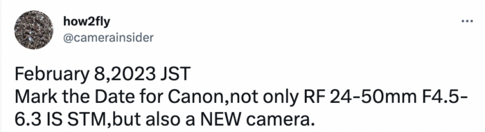 ¡El 8 de febrero, Canon anunciará un nuevo objetivo STM de 24-50 mm y una NUEVA cámara!