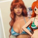 Yaz se convierte en Nami la pirata con cosplay de One Piece