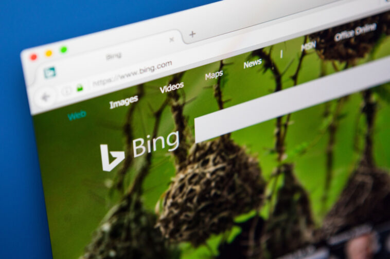 Sitio web de Bing