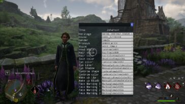 Hogwarts Legacy Mod Cambiar la apariencia del personaje Personalización