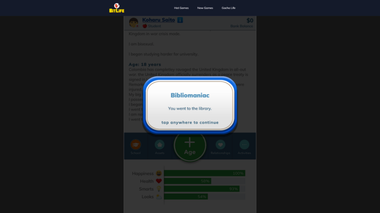 Cómo convertirse en un autor famoso en BitLife