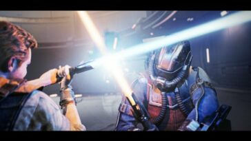 Duelo de sables de luz del lado oscuro de Star Wars Jedi Survivor