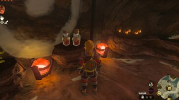 Compra de Totk Goron Spice en una tienda en la ciudad de Goron