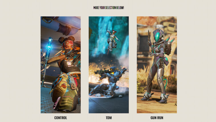 Pantalla de selección de modo de Apex Legends Cómo votar por Apex Legends LTM