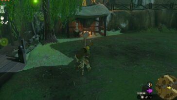 Totk Lasli en el pueblo de Kakariko