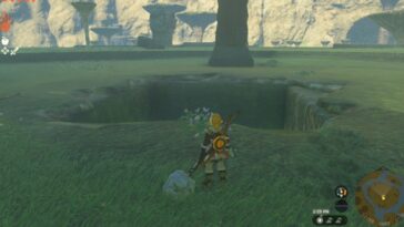 Apertura de la cueva de la meseta de Totk Thundara