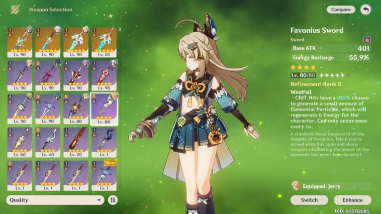 Kirara mejor construcción Genshin Impact 2